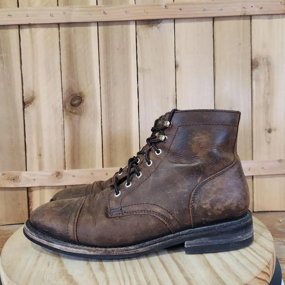 Thursday Boot Co Captain Boots Mens 9.5 Brown Leather Combat Ankle Casual